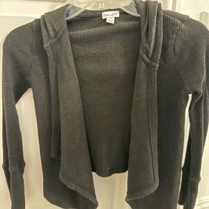 Splendid Black Open-Front Cardigan